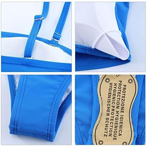 Pink Queen Women's High Waist Bikini Set Removable Strap Bandeau Two Piece Swimsuit Bathing Suit - Image 7