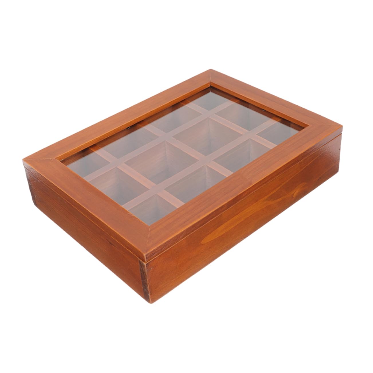 Teebeutel-aufbewahrungsbox aus Holz mit Fächern Transparentem Acryldeckel Luftdichtem Verschluss für Frische Teebeutel für Zuhause und Reisen