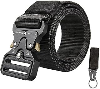 KingMoore Men's Tactical Belt Heavy Duty Webbing Belt Adjustable Military Style Nylon Belts
