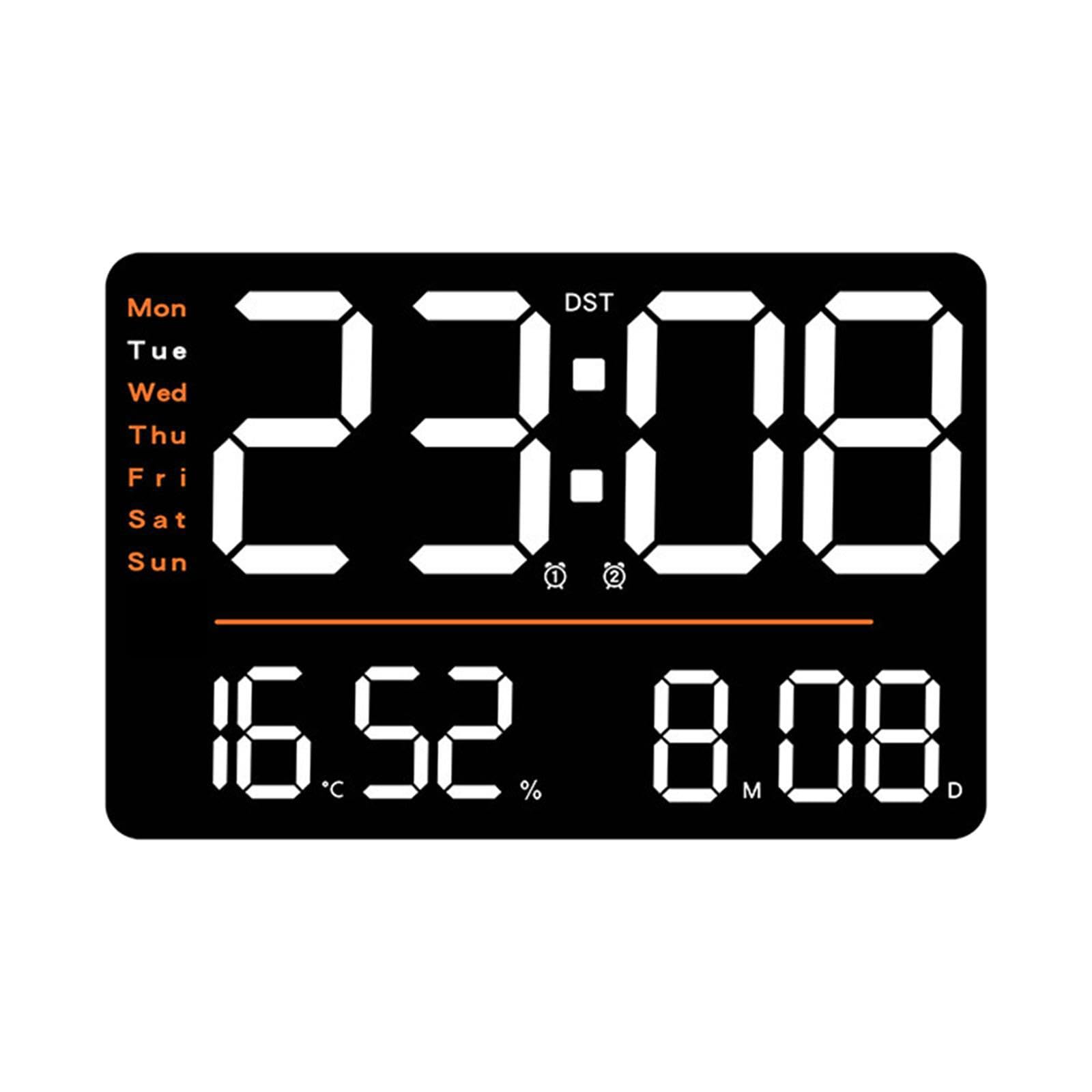 Reloj de Pared LED Digital con Pantalla Grande, Temporizador,