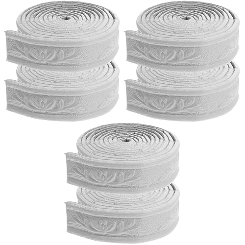 ULTECHNOVO 6Pcs Peler Et La Moulure Murale Bordure De Papier Peint Auto-Adhésif 3D Bordure Murale En Mousse Plinthe Flexible Moulure De Plafond Garniture Pour Miroir Lignes