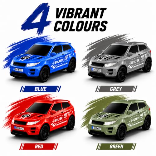 Image of Mirana Bolter SUV Remote Control RC Car for Kids | 1:24 Scale Racing Toy | with 1.5X Turbo Boost, LED Lights & Anti Skid Tyres | USB Type-C Rechargeable | Gift for Boys & Girls 4+ Years, Green