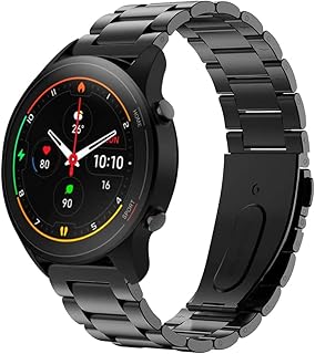 سوار ساعة رياضي معدني سريع الفك من الستانلس ستيل موروفجي متوافق مع شاومي مي مقاس 22 ملم لساعة ووتش- S1 اكتيف- S1 أسود الرجال