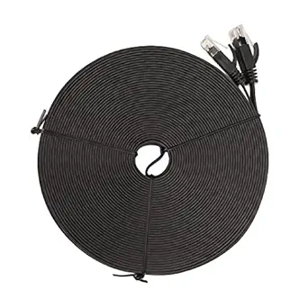 UBERSWEET Gigabit Network Cable, 1000Mbps Network Cable RJ45 Port PVC Copper for Laptops (Black)