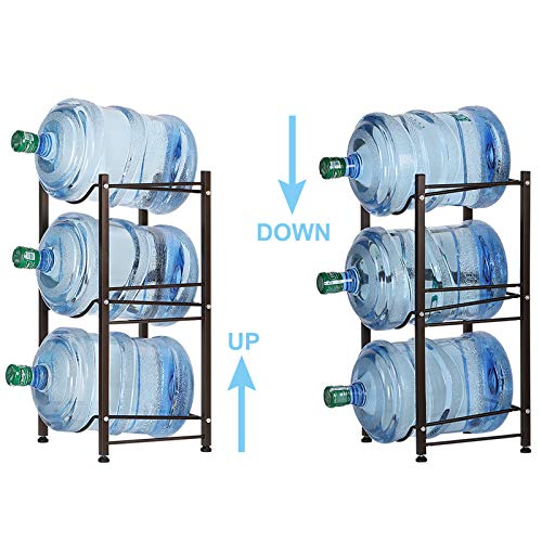 3-Tier Jug Holder 5 Gallon Water Bottle Storage Rack Bottle Holder Cooler Jug Rack Detachable Heavy Duty Water Dispenser Accessory Stainless Steel