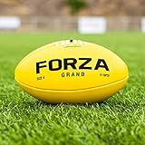 FORZA Grand Match AFL Ball | Elite Texture Grip | Laminated Backing | 100% Hand Stitched | Aussie Rules Football | Aussie Rules Ball (Size 5, Pack of 1)