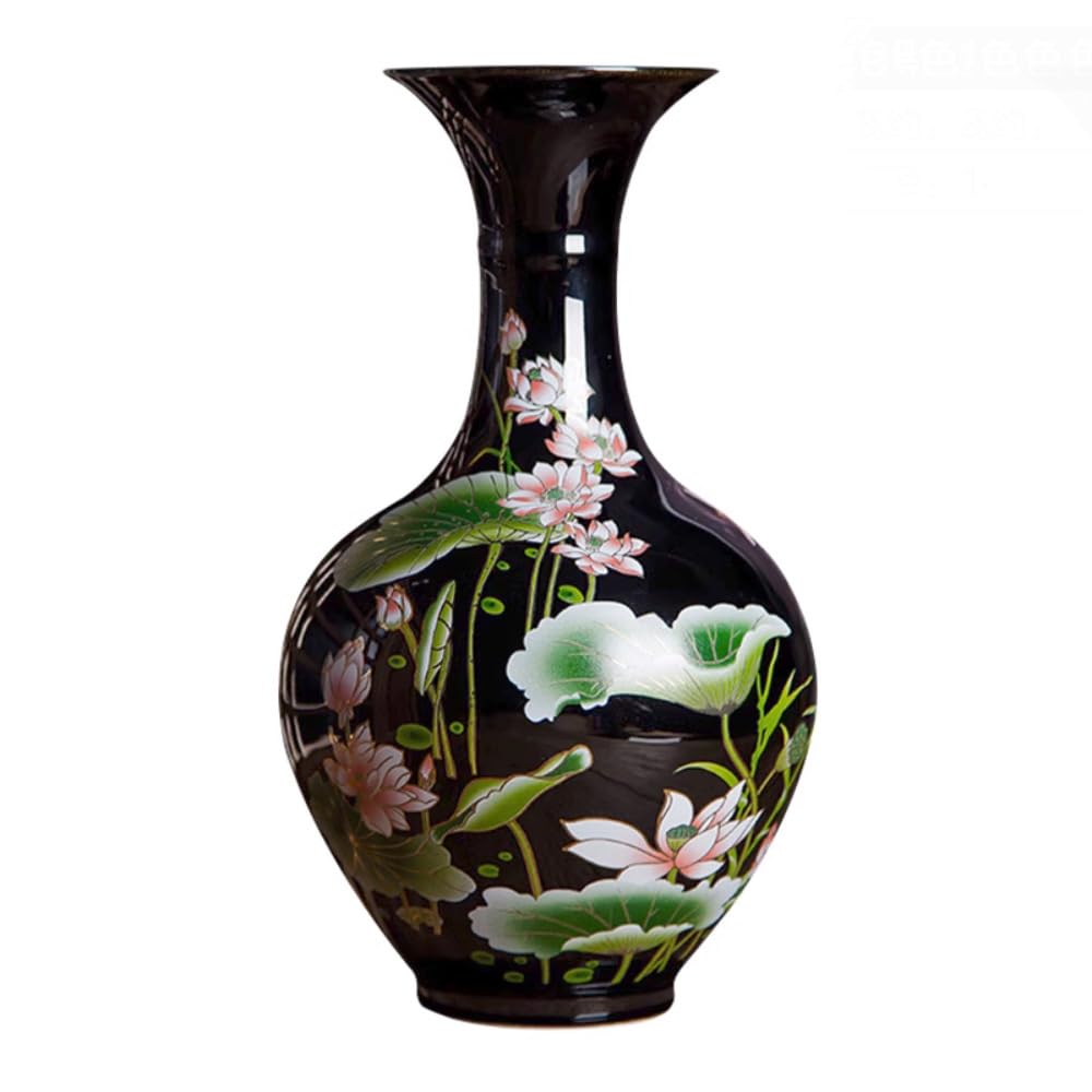 Rohcghc One Color Chinese Porcelain Vases, Ceramic Vase,Flower,Chinese,Art Decorative, 24Cm Jingdezhen Decoration Living Room