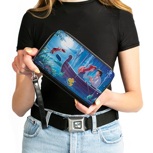 Buckle-Down Disney Wallet, Zip Around, The Little Mermaid Ariel and Eric Kiss the Girl Scene, Vegan Leather4