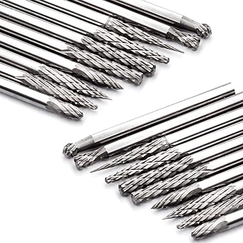 Set de fresas de carburo sólido Tungsteno 20 piezas miniatura 6