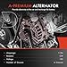 A-Premium Alternator Compatible with Toyota Corolla 2014-2019 1.8L, 12V 115A 6-Groove Decoupler Pulley Clockwise, Replace# 27060-0T230, FG12T050