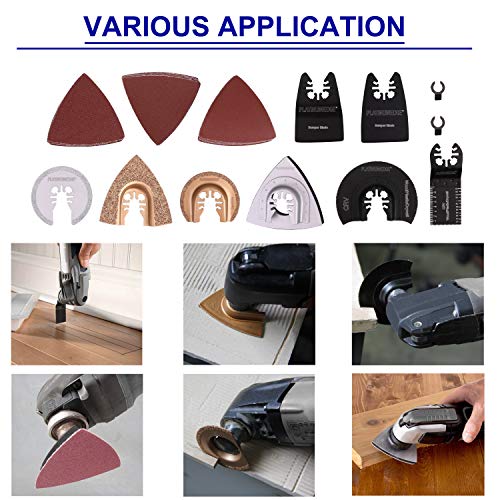 PLATINUMEDGE Oscillating Tool Saw Blades Multitool Saw Blades Accessories Kit 50pcs Fits with Dremel, Fein,Bosch, Skill, Makita,Ridged, Milwaukee,DeWalt, Mastercraft and Most Other Brands… - Thumbnail 4