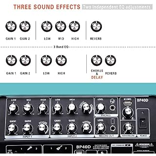 Coolmusic BP40D Amplificateur de guitare acoustique rechargeable 6 entrées 80 W - Les Beatles, Paul McCartney, John Lennon, RIngo Starr, George Harrison Coolmusic BP40D Amplificateur de guitare acoustique rechargeable 6 entrées 80 W – Image 7