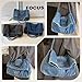 Imagen de CORIOS Bolso de Mano de Tejano Jean Bolsos Vaqueros para Mujer Bolso de Hombro Bandolera de Mezclilla Gran Capacidad Bolsa Shopper Retro Tote para Compras Citas Viajes Trabajo Azul Claro