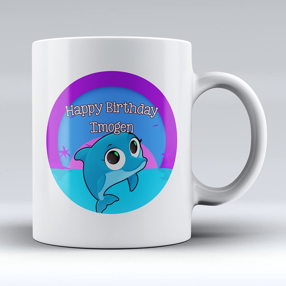 Curved Banana Dolphin - Personalised 10oz Ceramic Mug