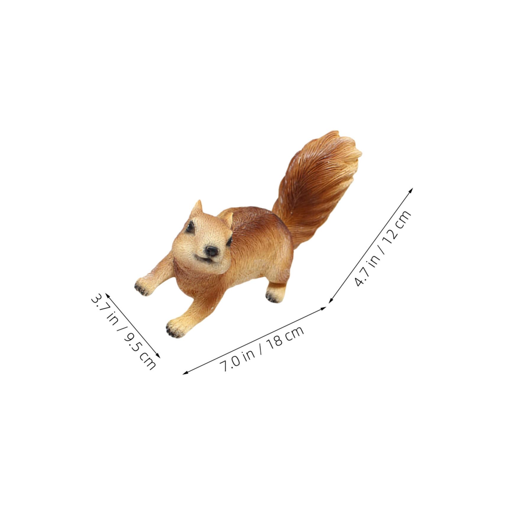 Toyvian 4 Szt Symulowana Dekoracja Wiewiórki Symulacja Dekoracji Wiewiórki Figurka Zabawna Wiewiórka Ozdoby Z Żywicy Dekoracje Zwierząt Do Ogrodu Figurka Z