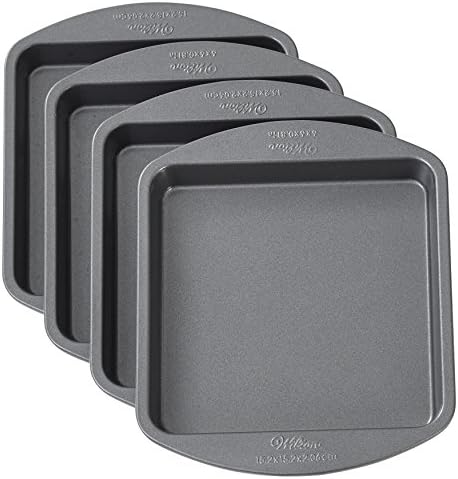 Wilton Easy Layers! Square Layer Cake Pans Set, 4-Piece