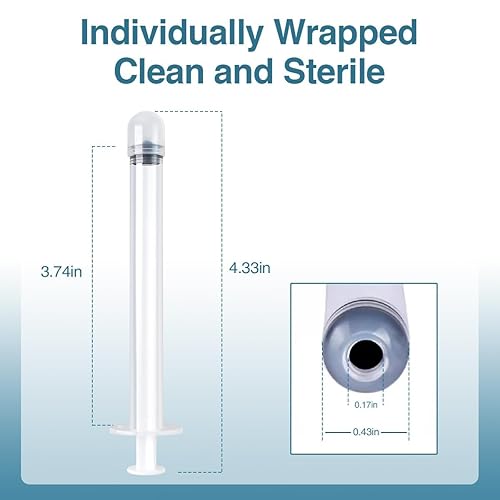 Miniatura 7 de Paquete de 40 aplicadores vaginales desechables, jeringas para inyectores de lubricante, se adapta a presiembradas, Lub-RIC-Ants, premarin y la