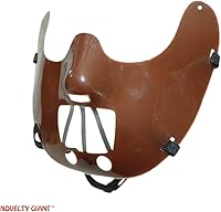Vista 2 de Cannibal Hannibal - Máscara de plástico para disfraz con correa elástica, Marrón