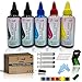 F-ink - Kit di ricarica per inchiostro e inchiostro 5 x 100 ml, compatibile con cartuccia d'inchiostro 540 541 / PG-540 CL-541 / PG-540XL CL-541XL / 540XL 541XL
