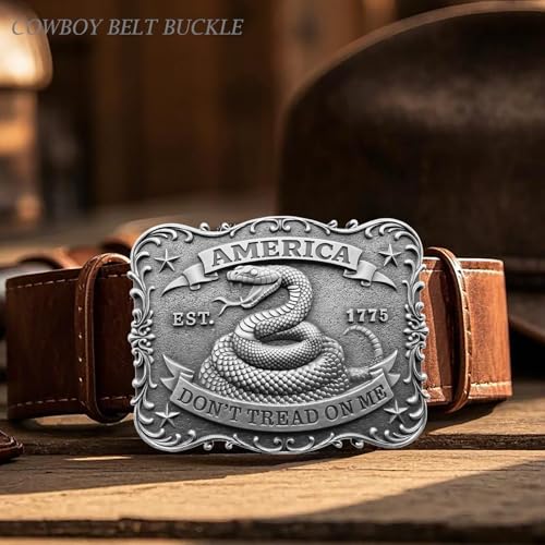 Cowboy Belt Buckle for Men Women Vintage Rodeo Texas Map 1836 Longhorn bull Western Belt Buckles