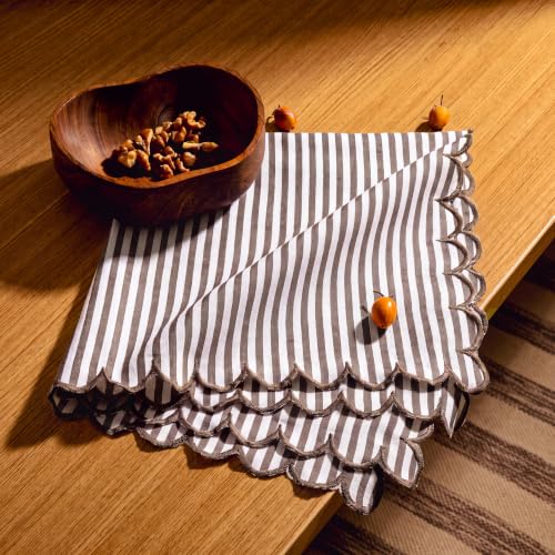 Image of FINGERCRAFT Cloth Napkins Set of 6 | 20x20 Inches | 100% Cotton