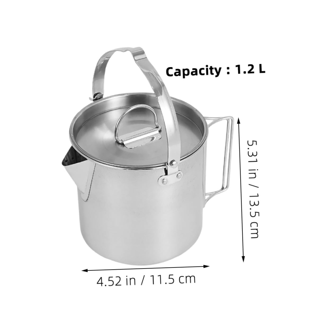 TOYANDONA Hervidor De Agua Portátil Acero Inoxidable Para Exteriores Para Senderismo Camping y Picnics Rápido