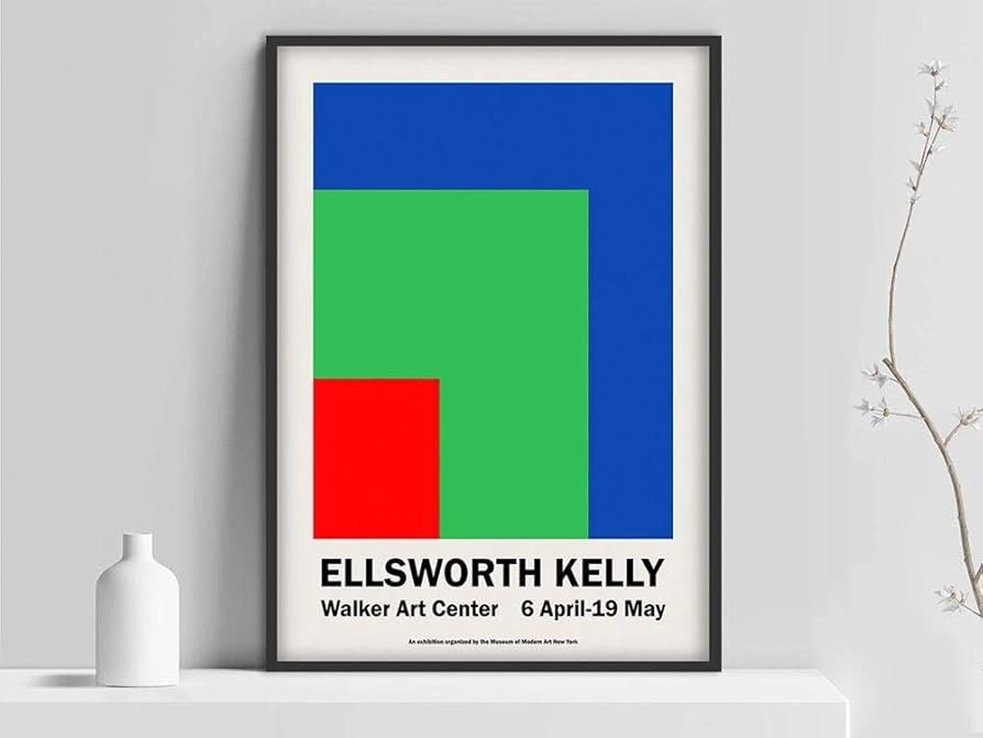 アートポスター エルズワース・ケリー エキシビジョンポスター Amazon.co.jp: エルズワース ケリー展ポスター、 ニューヨーク