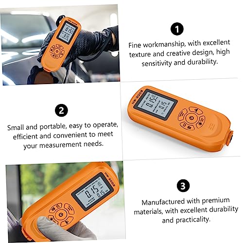 Gatuida 2sets Auto Thickness Gauge para autos, medidor de espesor de recubrimiento con pantalla intuitiva multifuncional miniatura 6