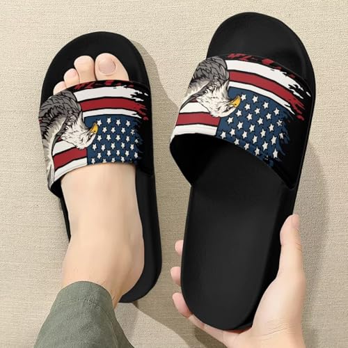 Slide Slippers for Men Quick-dry Shower Slides Non Slip Bathroom Slipper Lightweight Summer Sandals US Size 5-143