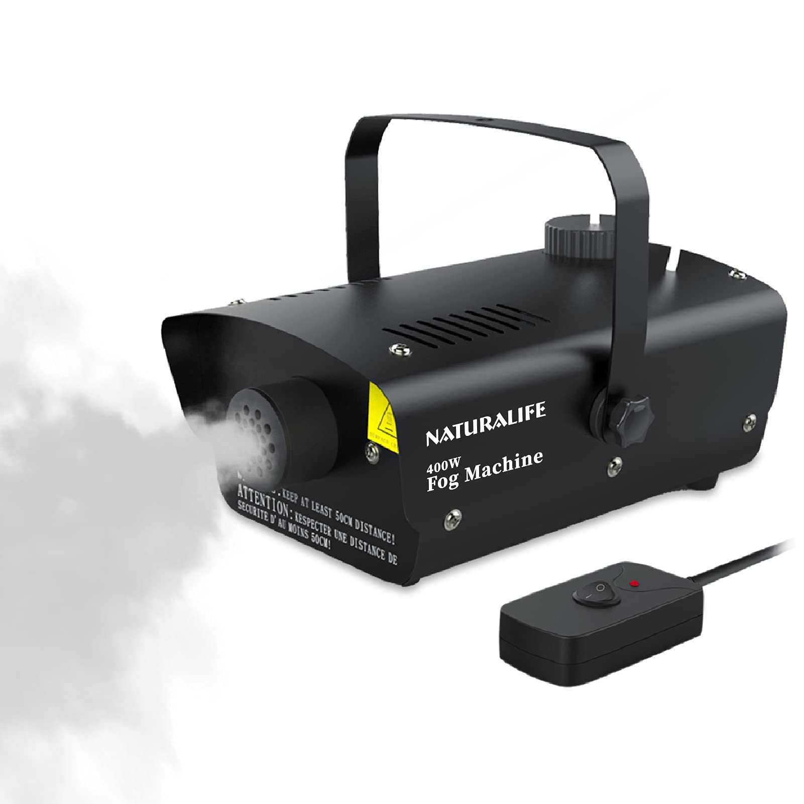 Naturalife Fog Machine, Professional Smoke Maker with Wired Remote Control and Fuse Protection, Grea