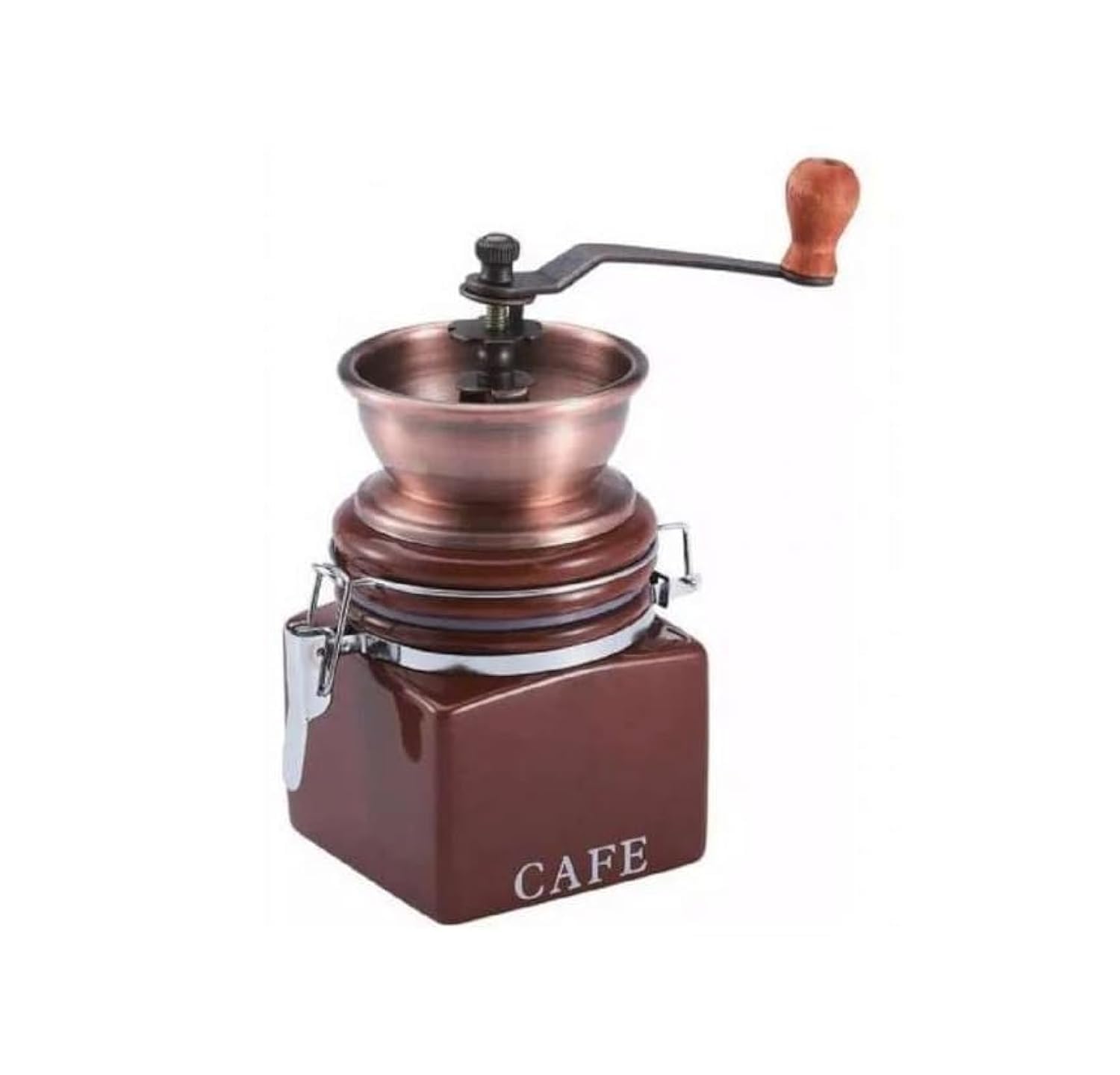 Portable Manual Coffee Grinder Set Mill Stirrers with Square Ceramic Sealing Pot