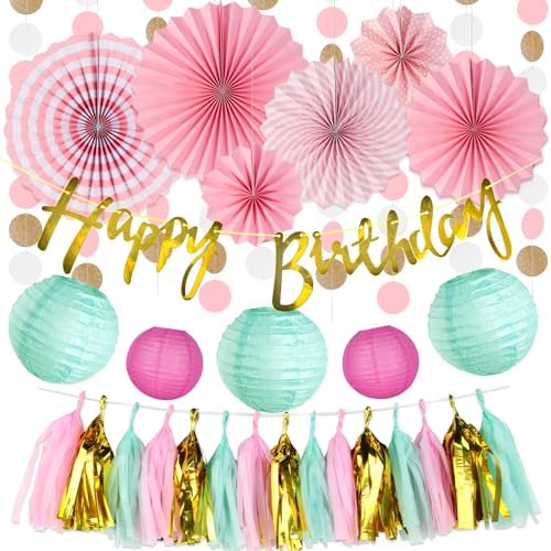 DIY Papierfächer-Set – 8 Stück, 30,5 Cm, Rosa, Für Geburtstag & Party-Deko