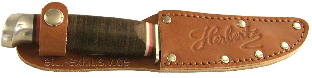 EM Herbertz Kindermesser, Leder-Griff, Klinge 8 cm, Lederscheide, 119008