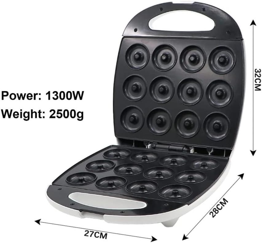 Electric Doughnut Maker Machine Mini Small Baking Children's Cake Maker Double Sided Breakfast Maker Household Baking DIY 12 Mini Hole Donut Snack