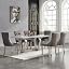 7 Piece White Silver & Grey