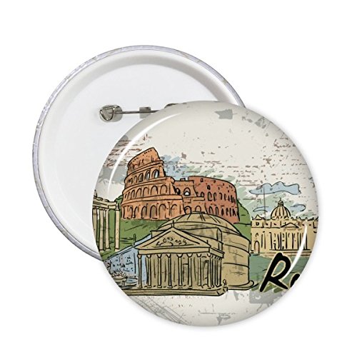 Italie Rome paysage national badge bouton XXL le coffret de 5 pièces à offrir aux passionnés