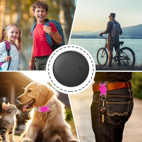 GPS Tracker for Dogs, Mini GPS Cat Tracker, IPX8 Waterproof GPS Trackers for Cats with Holder, No Monthly Fee, Work with Apple Find My(iOS Only), Smart Trackers for Dogs-YGPink-3 by Bingolar - Image 7