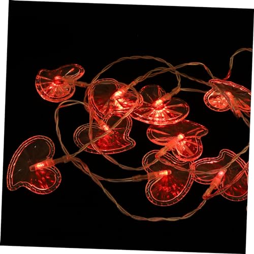 Cabilock Hanging Valentine's Day Lights 10 Led Heart Shape Battery Operated for Home Party Lamp Decor