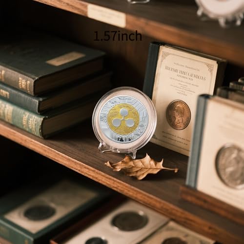Gold-Plated Ripple XRP Coin – XRP Ripple Physical Crypto Coin – Commemorative Cryptocurrency Collectible – Hobby Gift for Crypto Enthusiasts (Silver1PCS) - Image 7