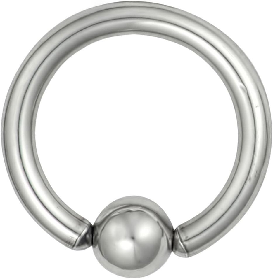 14g Surgical Steel 5/16" Captive Bead Hoop Circular Barbell Ring