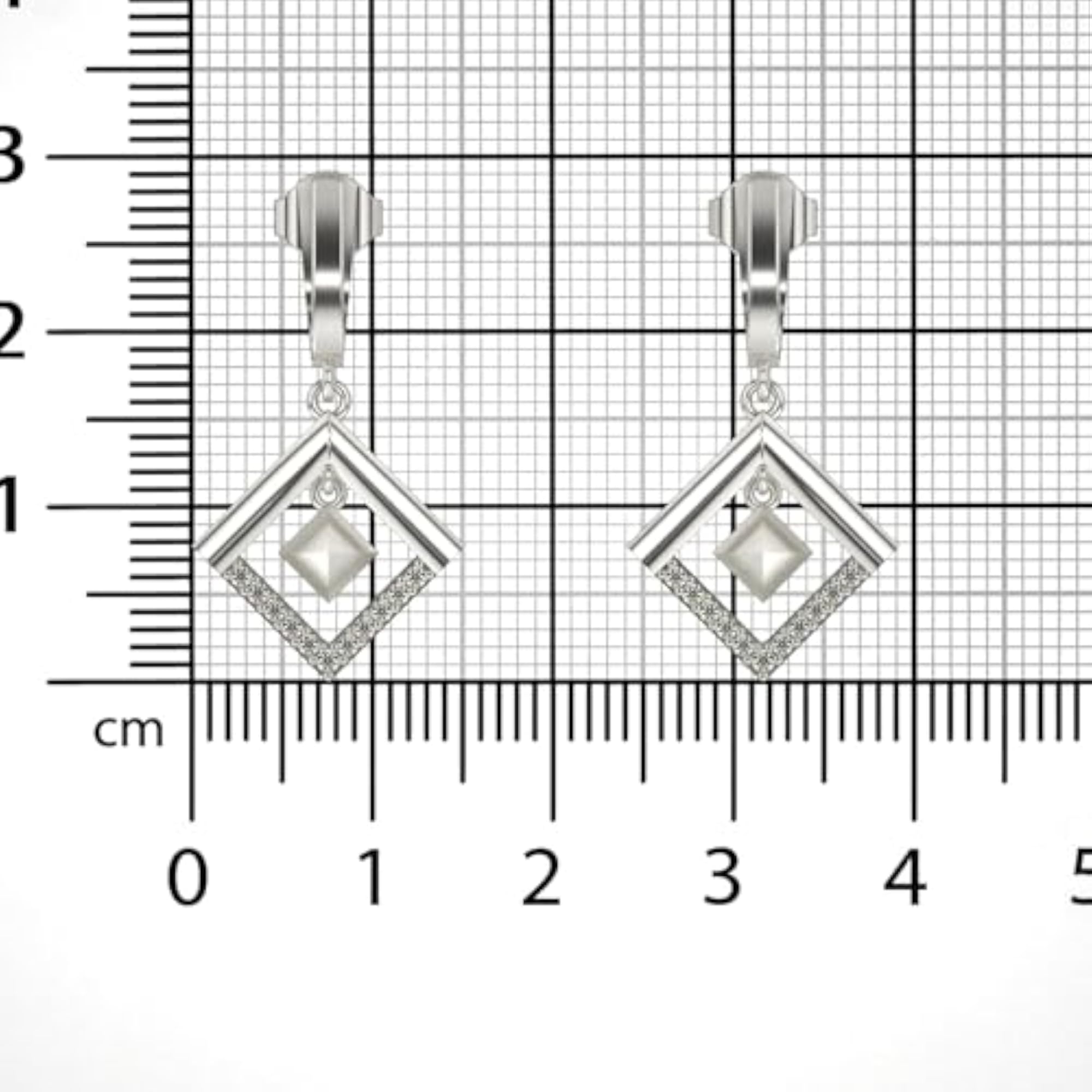 Women's Sterling Silver 0.17cts Certified Lab Grown Diamond Earrings, White
