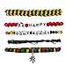 Lux Accessories Dont Worry Be Happy Rasta Weed Arm Candy Bracelet Set (5PCS)