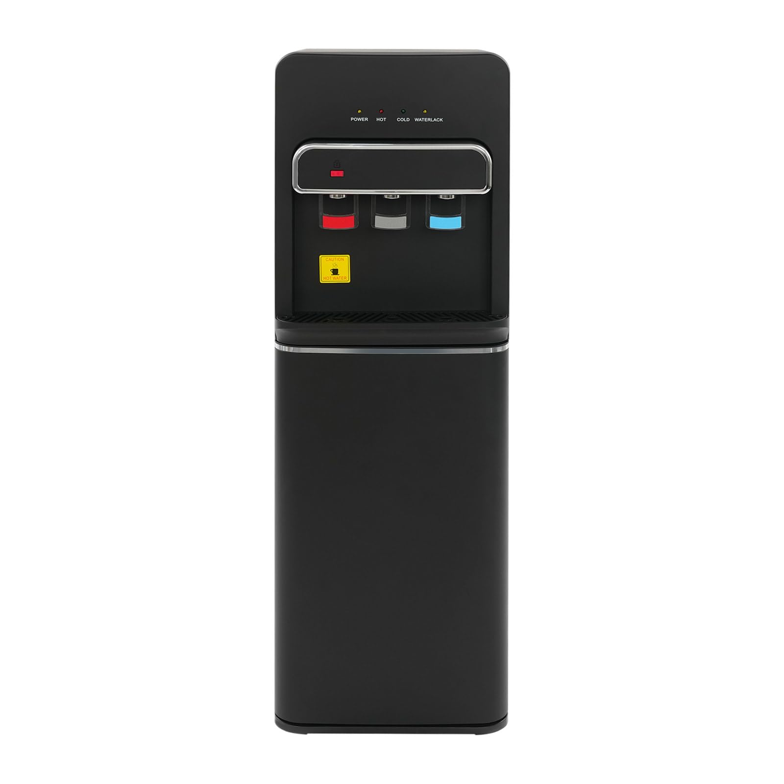 Fontaine à Eau Chargement Inférieur 3 Températures, Distributeur d'eau Chaude 550W et Froide 75W, Fontaine Eau Chaude Froide avec Verrouillage de Sécurité, pour Bonbonne 5 Gallons, Maison Bureau Noir