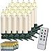 Produktbild Deuba® Christbaumkerzen LED Kabellos 20er Set mit Batterie Timer Fernbedienung Echtwachs Optik Lichterkette Weihnachten Flackernd Warmweiß Tannenbaum