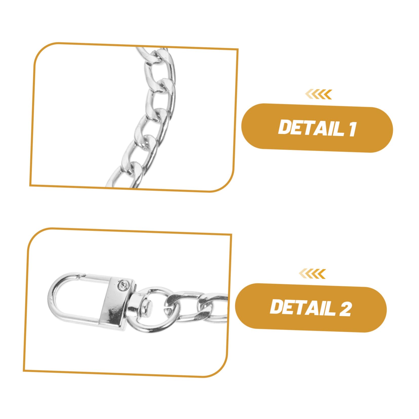 Gatuida 8 Piezas Cadena para Bolso de Metal Correa Cruzada de Cadena Desmontable Correa Plana para Bolso Bandolera Cartera de Mano de Repuesto
