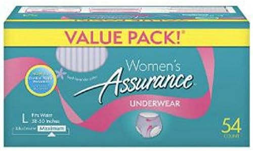 Incontinence Underwear for Women Maximum, L, 54 Ct, Pack of 1