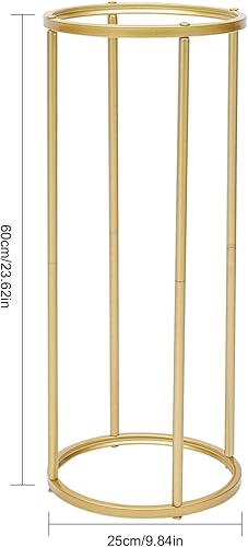 Miniatura 3 de 10 piezas de soporte dorado para flores de boda, soporte de flores de columna de metal, jarrón alto dorado geométrico para centros de mesa de