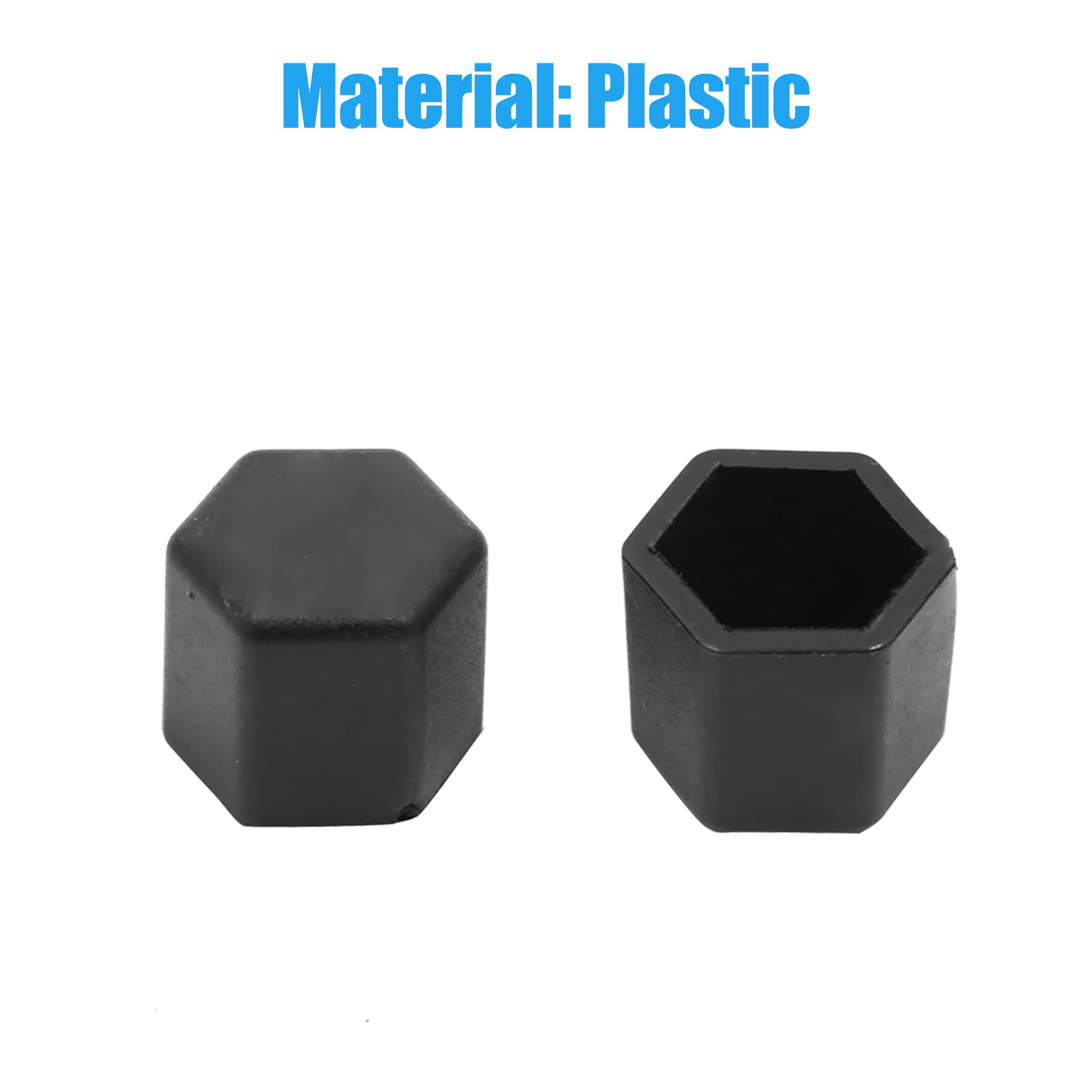 Sourcing Map 20pcs Red 17mm Car Wheel Lug Nut Cap Tyre Hub Screw Bolt Dust Cover