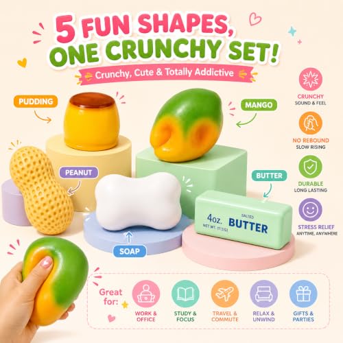 Siebkorb Asmr Bead Filled 5PCS Squishy Crunchy, vue 4 sur 7