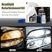 FJHAYRW Headlight Restoration Kit,Instant Oxidation, Yellowing & Cloudy Removal Car Headlamp Cleaner,Includes Headlight Coating and Cleaning Solution - 4 Count (1 Pack)